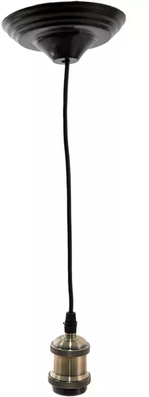 Clayre & Eef LumiLamp Snoerpendel 150 cm Groen Zwart Kunststof Pendellamp Verlichtingspendel Groen Pendellamp Verlichtingspendel