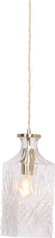 Mexlite hanglamp Grazio glass messing metaal 10 cm E14 fitting 3495ME
