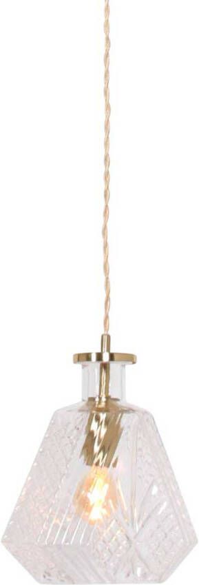 Mexlite hanglamp Grazio glass messing metaal 18 cm E14 fitting 3492ME