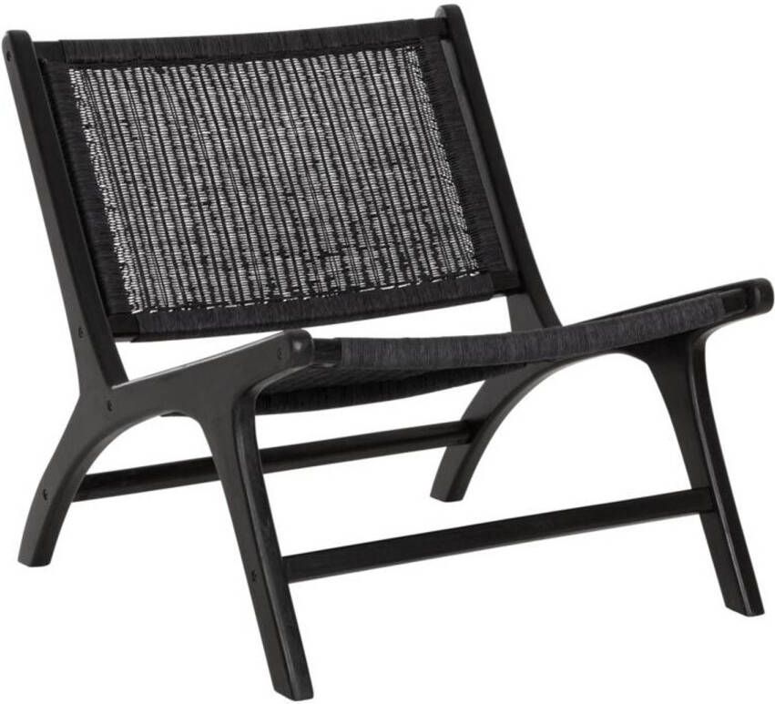 Must Living Lounge chair Lazy Loom Black 69x65x76 cm teakwood knock down