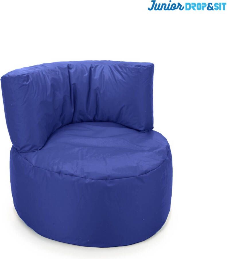 Drop & Sit Zitzak Stoel Junior Zitzak Kind Blauw 70 x 50 cm Nylon Kinderstoel met Vulling voor Binnen