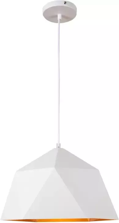 QUVIO Hanglamp modern Hoekig design Diameter 33 cm Wit