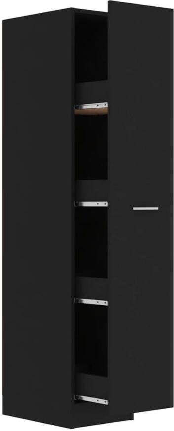 VidaXL -Apothekerskast-30x42 5x150-cm-spaanplaat-zwart