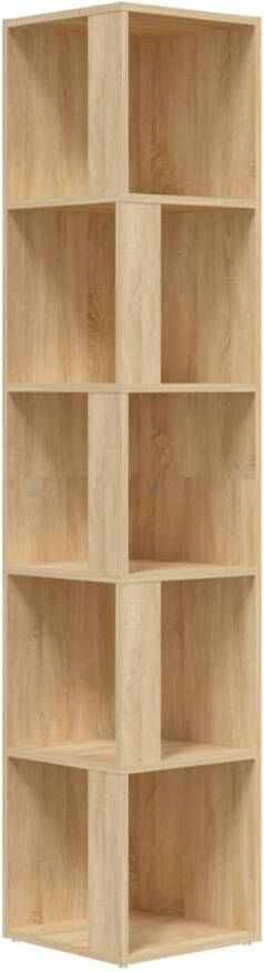 VIDAXL Hoekkast 33x33x164 5 cm bewerkt hout sonoma eikenkleurig