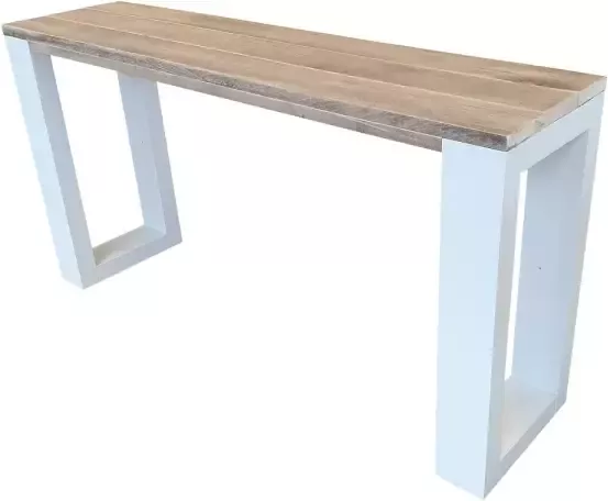 Wood4you Side table New Orleans steigerhout enkel 180Lx78HX38D cm wit