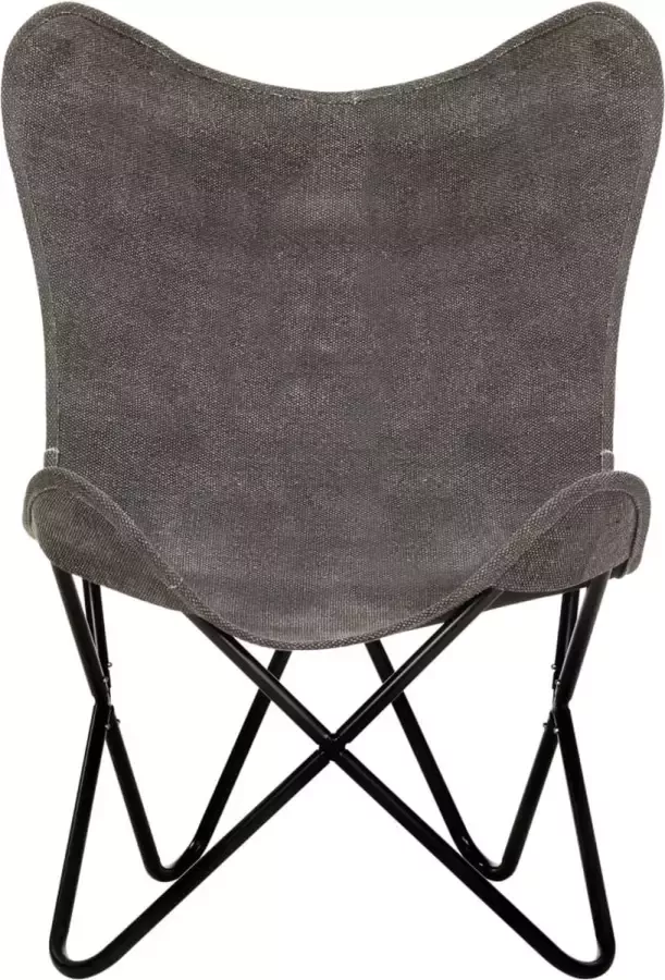 Furniture Limited Vlinderstoel canvas antraciet