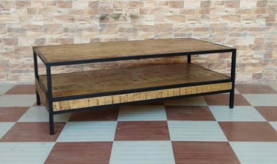 Oakheart Furniture salontafel mangohout staal 120x60 cm