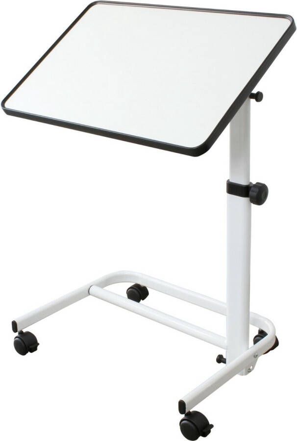RFM Bedtafel met wielen Wit verstelbaar verrijdbaar en opvouwbaar laptoptafel