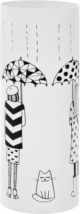 VidaXL Parapluhouder vrouwen staal wit