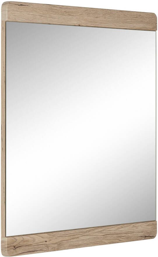 Trendteam smart living Badkamer wandspiegel spiegel Malea 65 x 70 x 4 cm in eiken San Remo Light (Nb.) met groot spiegeloppervlak