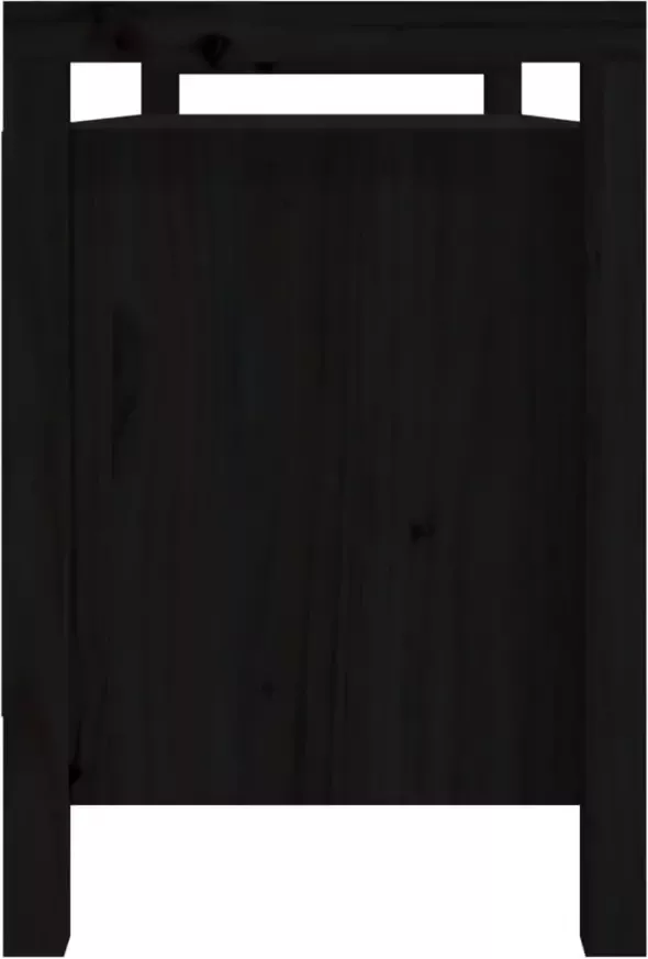 VidaXL -Halbankje-110x40x60-cm-massief-grenenhout-zwart - Foto 3