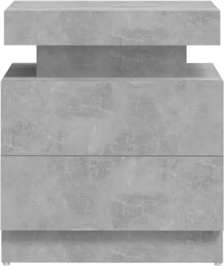 VidaXL -Nachtkastje-45x35x52-cm-bewerkt-hout-betongrijs - Foto 4