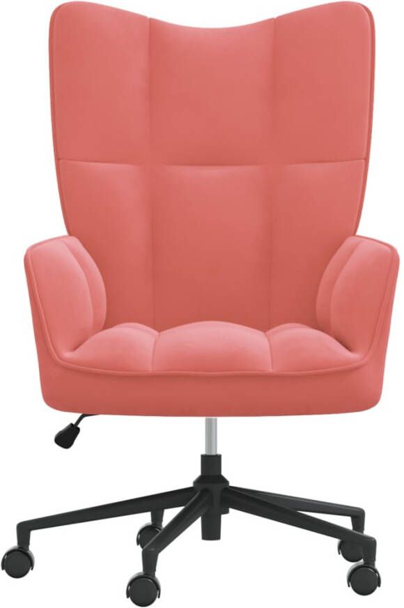VIDAXL Relaxstoel fluweel roze - Foto 5