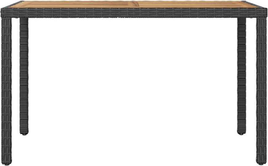 VIDAXL Tuintafel 123x60x74 cm massief acaciahout zwart en bruin - Foto 2
