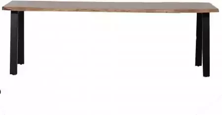 Giga Meubel Eettafel Acaciahout Naturel 160cm Rechthoekig Tafel Lars