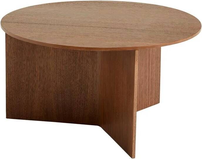 HAY Slit Table Wood Round XL Bijzettafel Ø 65 cm Walnut