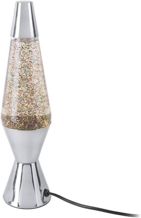 Leitmotiv tafellamp Glitter led 37 cm staal glas 25W zilver
