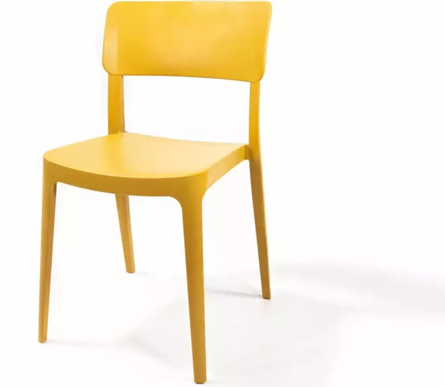 Huismerk Essentials Wing stoel mosterd set van 6 stapelstoel Plastic 5091 - Foto 1