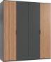 Woonexpress Kledingkast Veghel Meubelplaat Grijs 180 x 210 x 58 cm (BxHxD) - Thumbnail 2