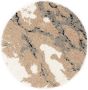 Boho&me Rond hoogpolig vloerkleed Marble Artisan beige 200 cm rond - Thumbnail 2