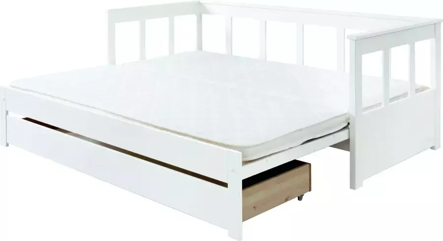 Vipack Bed Pino Hoogslaper met spijlen LF 90x200 cm uittrekbaar tot 180x200 cm - Foto 6