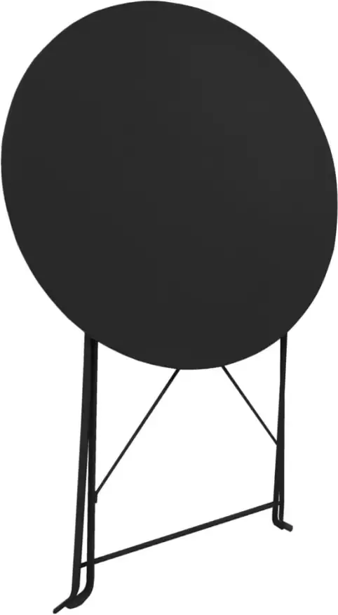 VIDAXL 3-delige Bistroset staal zwart - Foto 3