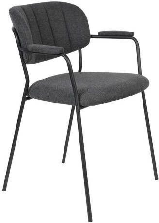 AnLi Style ARMCHAIR JOLIEN BLACK DARK GREY
