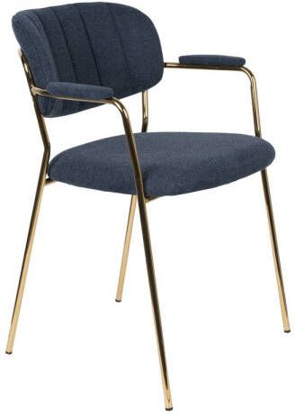 AnLi-Style ARMCHAIR JOLIEN GOLD DARK BLUE