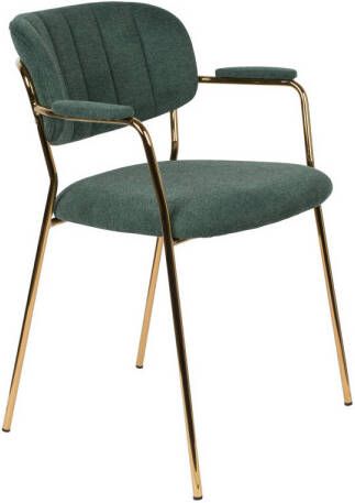 AnLi Style Armchair Jolien Gold Dark Green