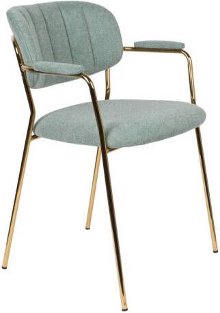 AnLi-Style ARMCHAIR JOLIEN GOLD LIGHT GREEN