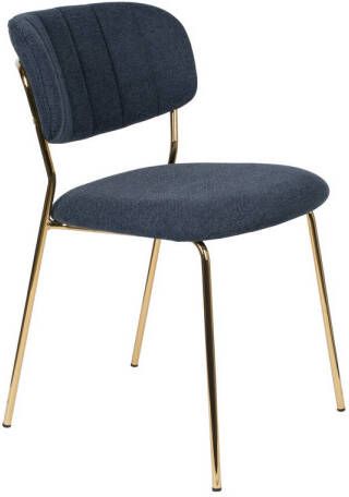 AnLi Style Chair Jolien Gold Dark Blue