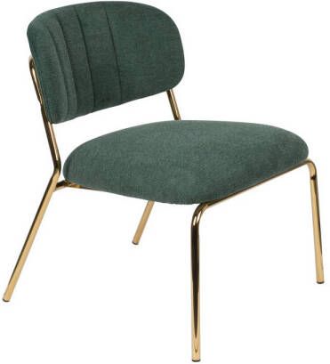AnLi Style Lounge Chair Jolien Gold Dark Green