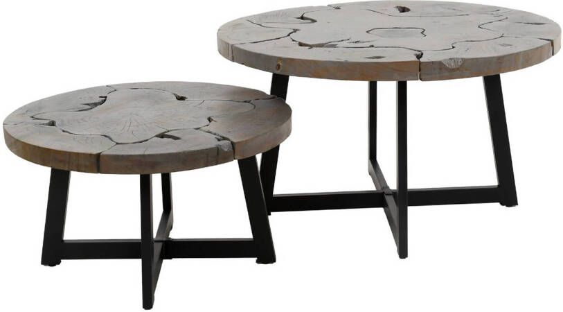 AnLi Style Salontafel set 2 grey mix