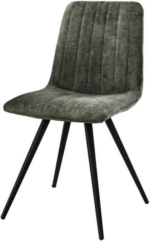 AnLi Style Stoel velvet straight stitch mosgroen velours - Foto 1