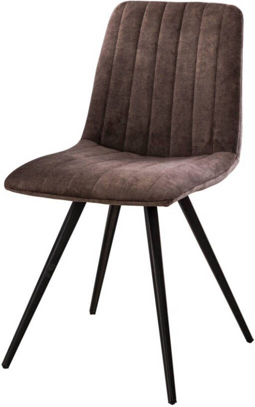 AnLi Style Stoel velvet straight stitch taupe velours - Foto 1