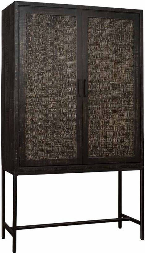 AnLi Style Tower living Carini Cabinet black 2 drs. 110x45x190