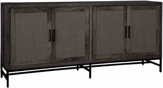 AnLi Style Tower living Carini Sideboard black 4 drs. 200x45x90 - Foto 1