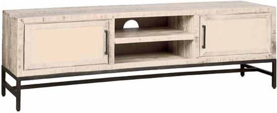 AnLi Style Tower living Carini TV stand white 2 drs. 160x40x50