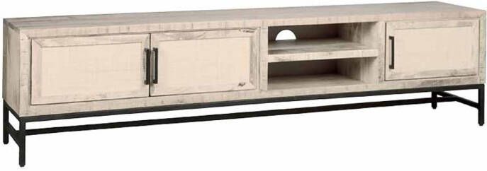 AnLi Style Tower living Carini TV stand white 3 drs. 200x40x50