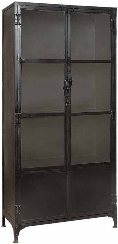 AnLi Style Tower living Glass-Cabinet 2 drs. 90x40x192