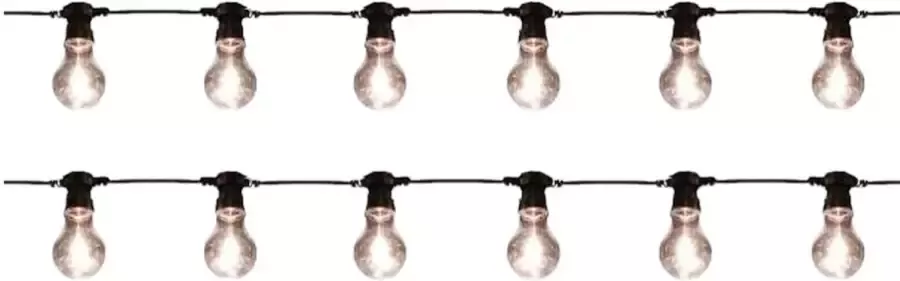 Anna&apos;s Collection 2x stuks binnen buiten verlichting lichtsnoer 10 meter met warm witte LED lampjes Lichtsnoer voor buiten