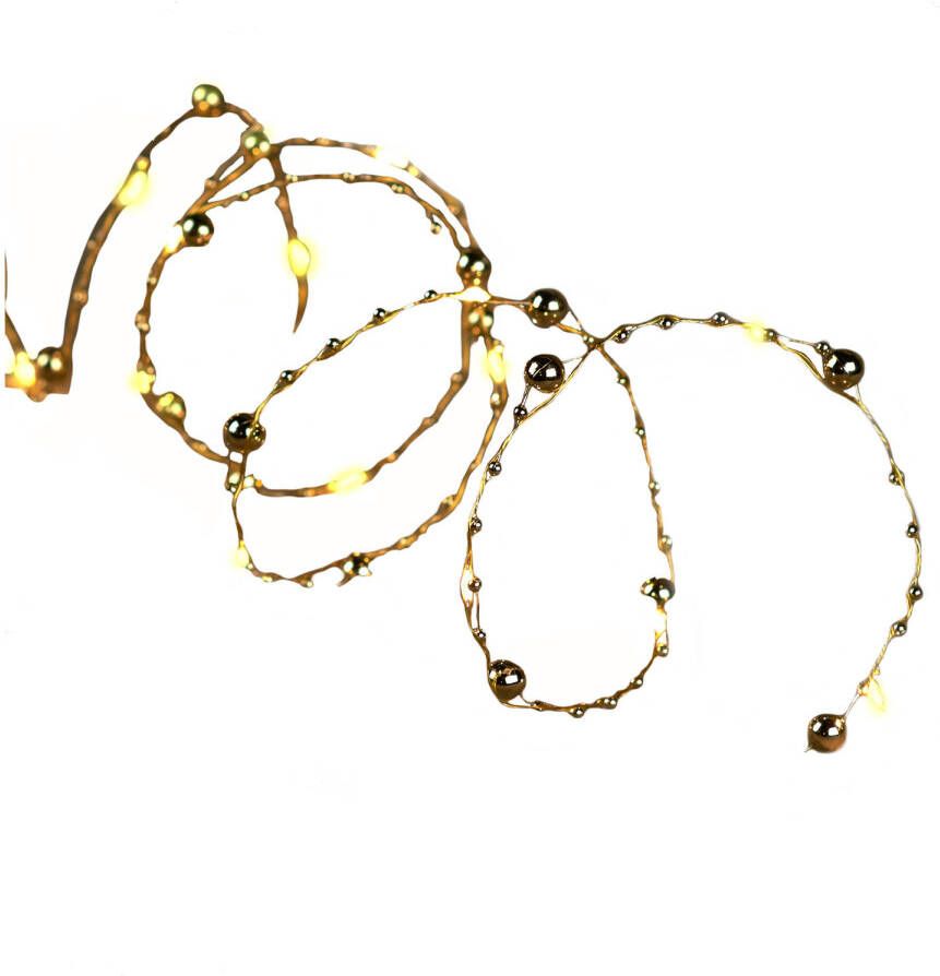 Anna&apos;s Collection Set van 4x stuks draadverlichting lichtsnoer met 20 lampjes warm wit op batterij 200 cm Lichtsnoeren - Foto 3