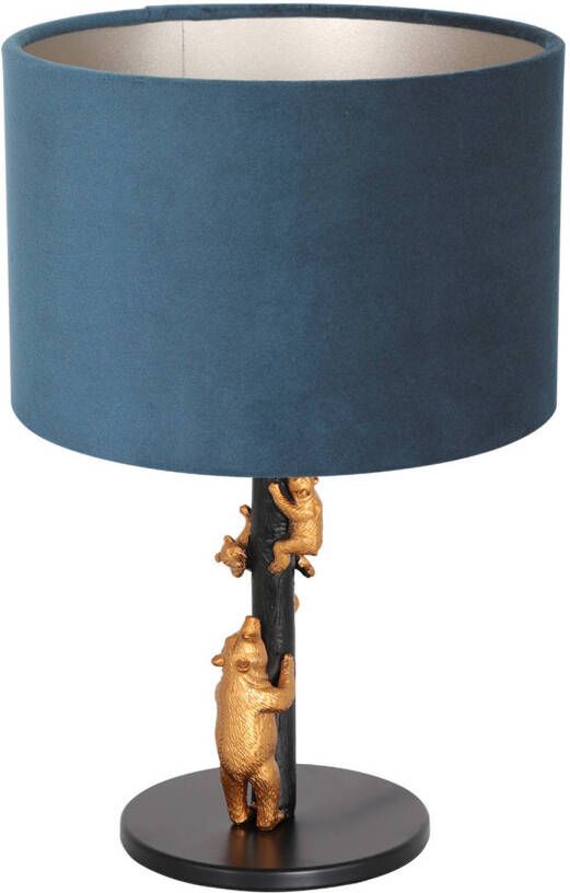 Anne Lighting Anne Light & Home Tafellamp Animaux Fluweel Blauw Ø 20cm - Foto 1