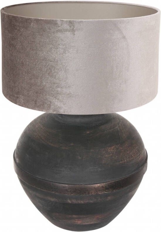 Anne Lighting Anne Light and home tafellamp Lyons zwart hout 40 cm E27 fitting 3469ZW - Foto 1