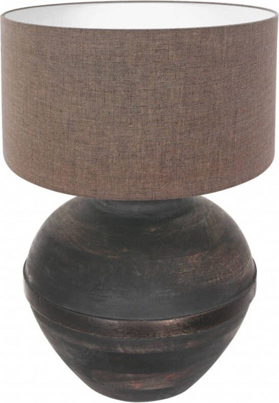 Anne Lighting Anne Light and home tafellamp Lyons zwart hout 40 cm E27 fitting 3472ZW - Foto 1