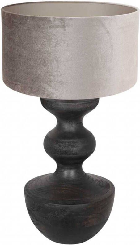 Anne Lighting Anne Light and home tafellamp Lyons zwart hout 40 cm E27 fitting 3476ZW