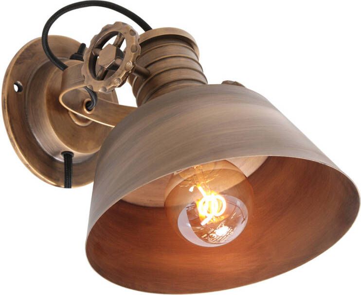 Anne Lighting Sprocket wandlamp brons metaal