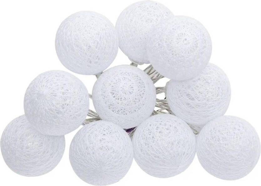 Atmosphera LED slinger 16 bollen D3 5 cm wit L2 2 meter Lichtsnoeren