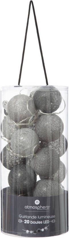 Atmosphera Lichtslinger lichtsnoer met 20 decoratieve verlichte balletjes multi kleur mix 435 cm stekker Lichtsnoeren