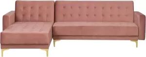 Beliani ABERDEEN Bank (rechtszijdig) roze 241x108